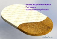 Овальный матарс 60*120 см - шестислойный кокос 7см высотой