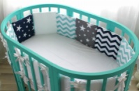 Овальная кроватка 5в1 Ovalbed Tiffany С УКАЧИВАНИЕМ
